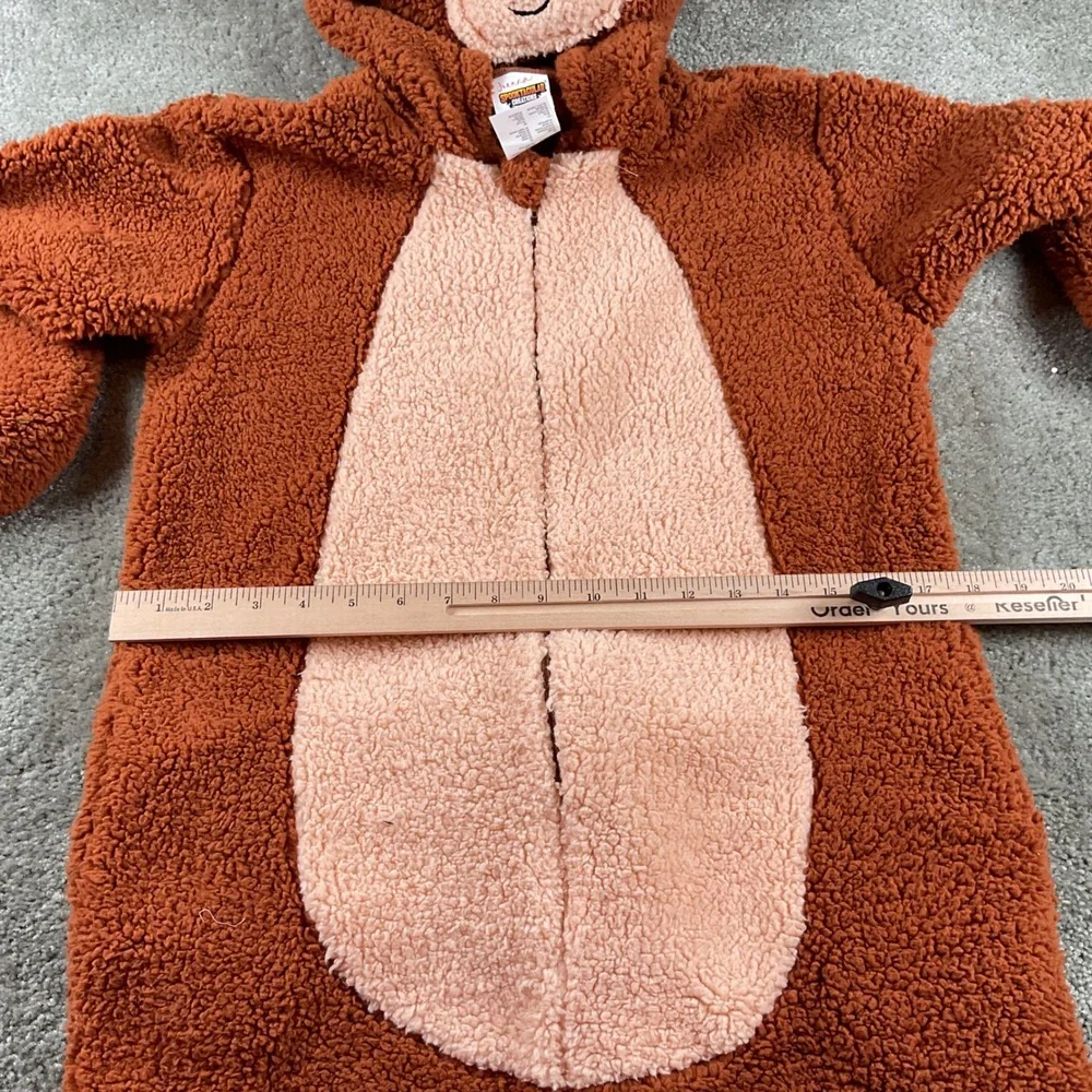 Spooktacular Creations Child Brown Bear‎ Flannel Pajama Jumpsuit MEDIUM